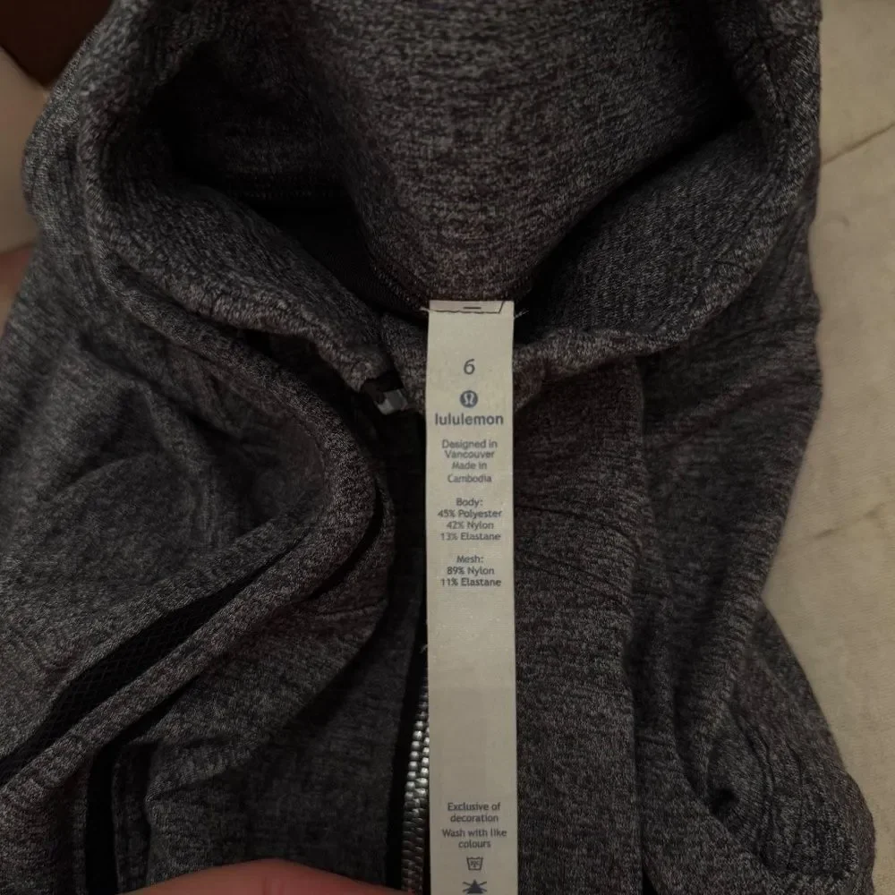 Lululemon Define Jacket Wing Mesh Heathered Black